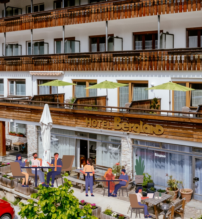 Hotel BERGLAND Sillian im Sommer