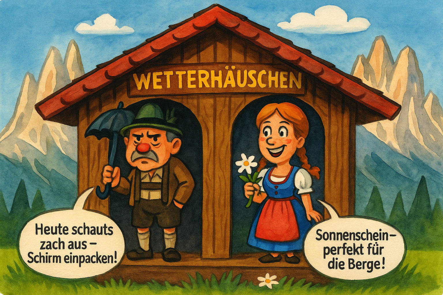 Wetterhäuschen Sepp & Moidl im Hotel Bergland