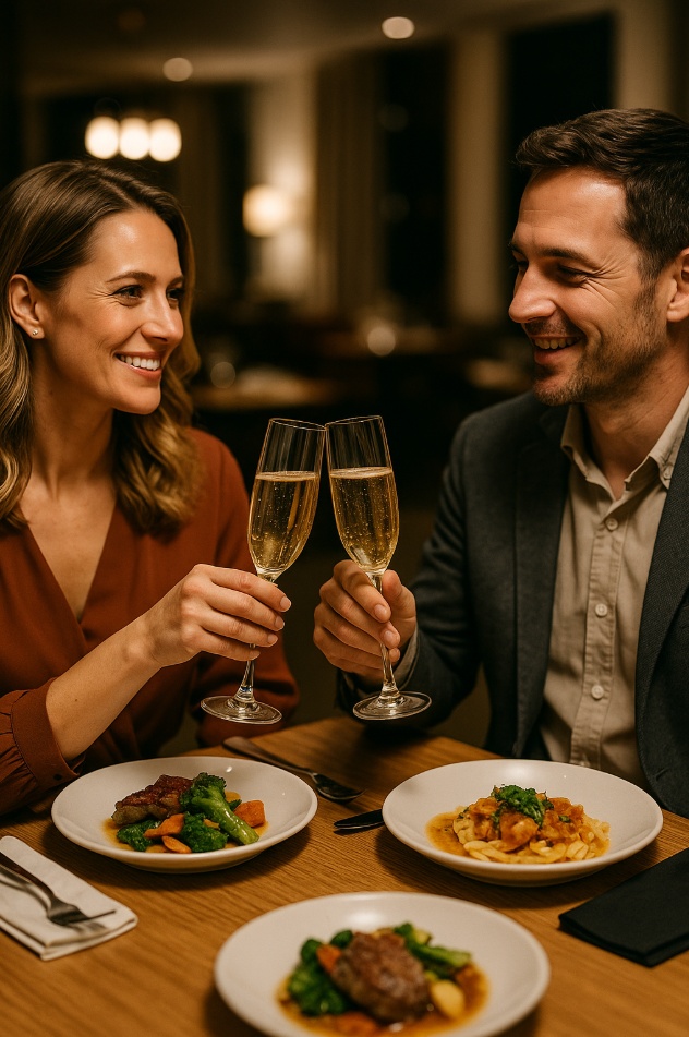 Abendessen im Hotel Bergland